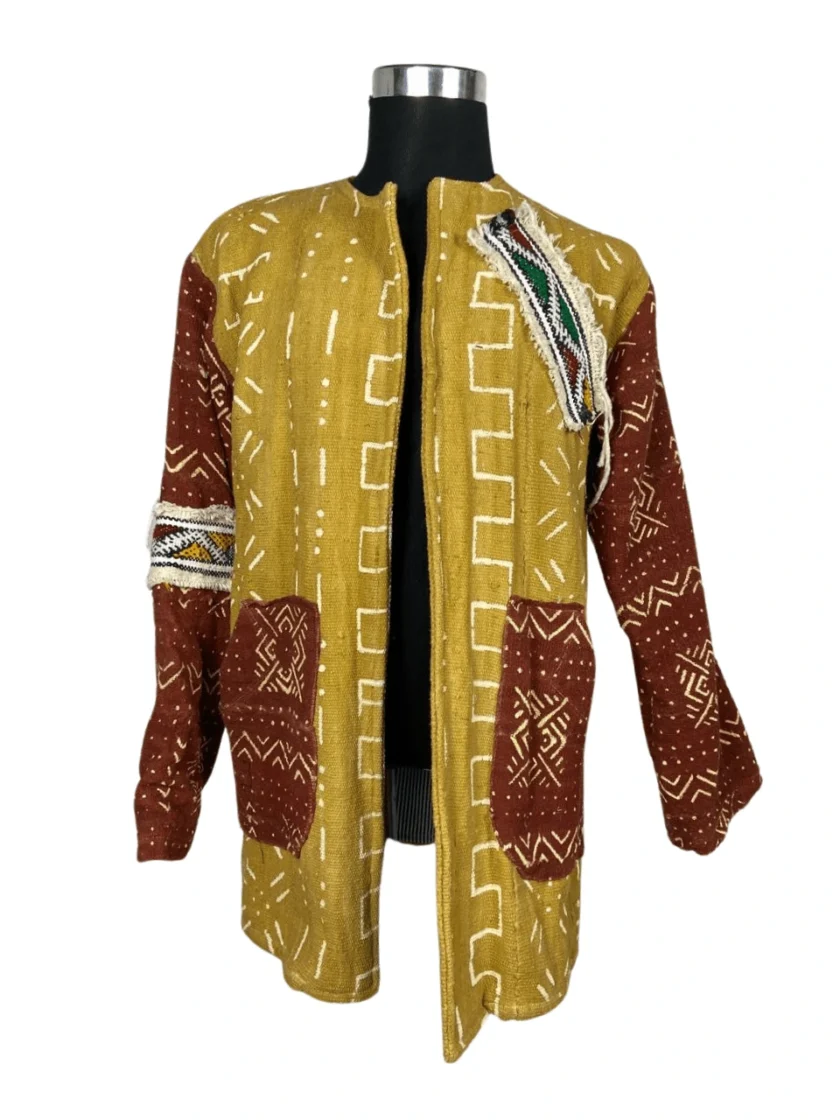 Exclusive Moroccan Handmade Jacket with African Designs – Only One Copy