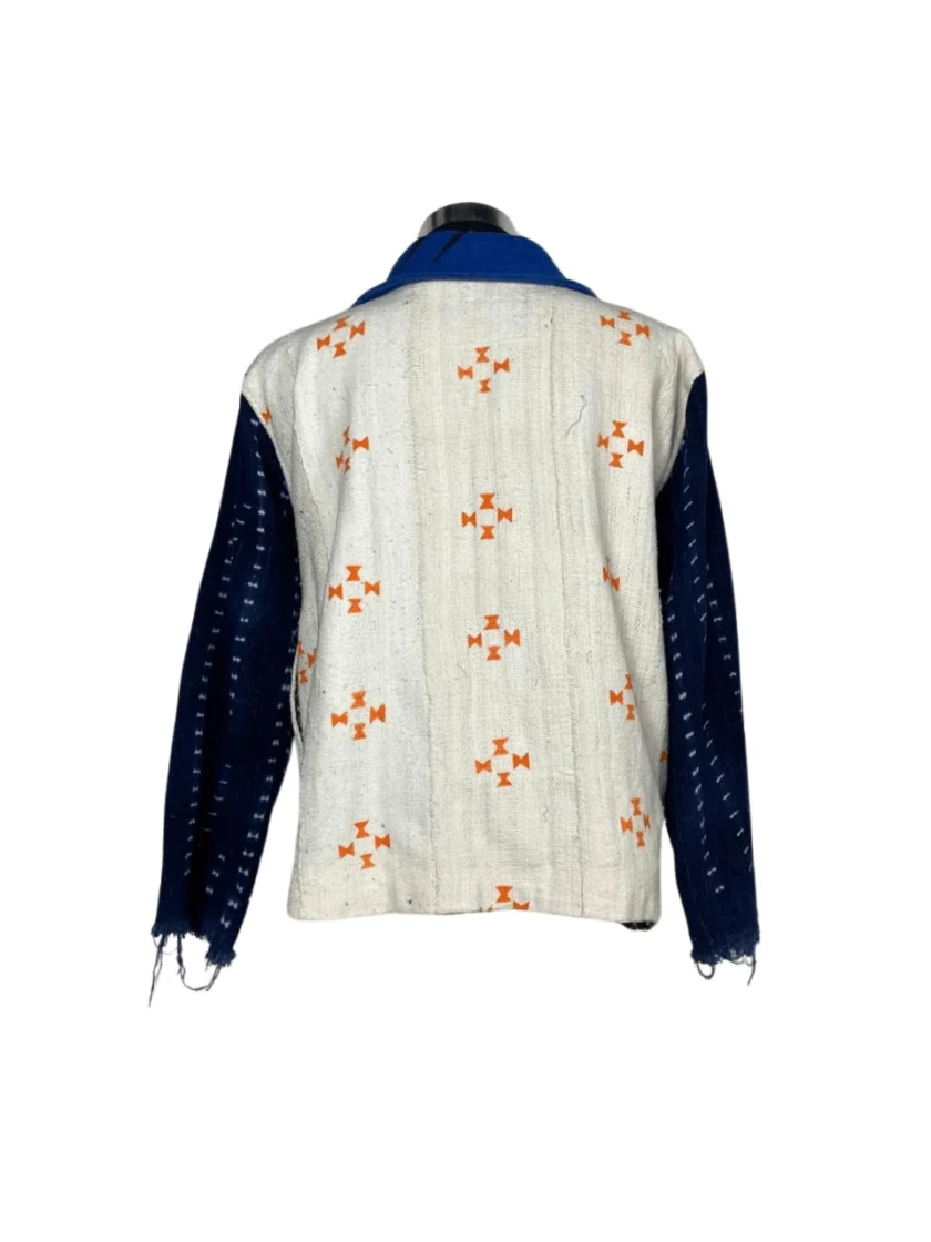 Handmade Moroccan Jeans-Style African Top Sleeves Wool Jacket – Only One Piece - Image 3