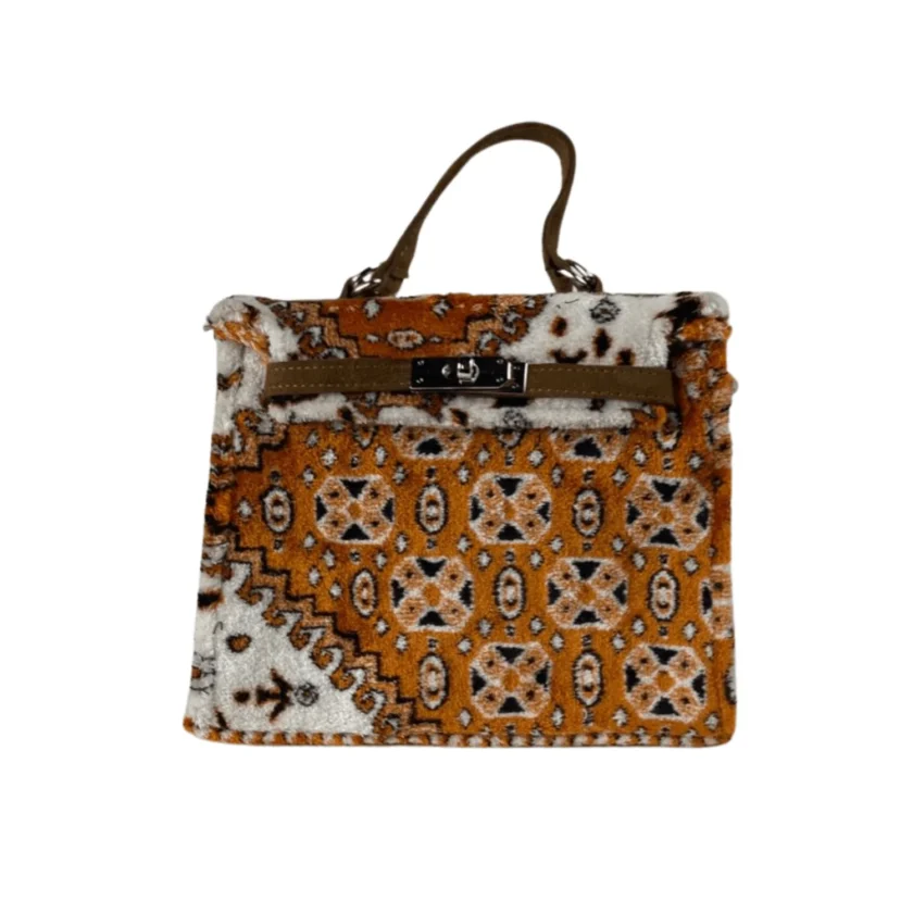 Exclusive Handmade Moroccan Carpet Shoulder Bag – African Style – Only One Copy - Image 2