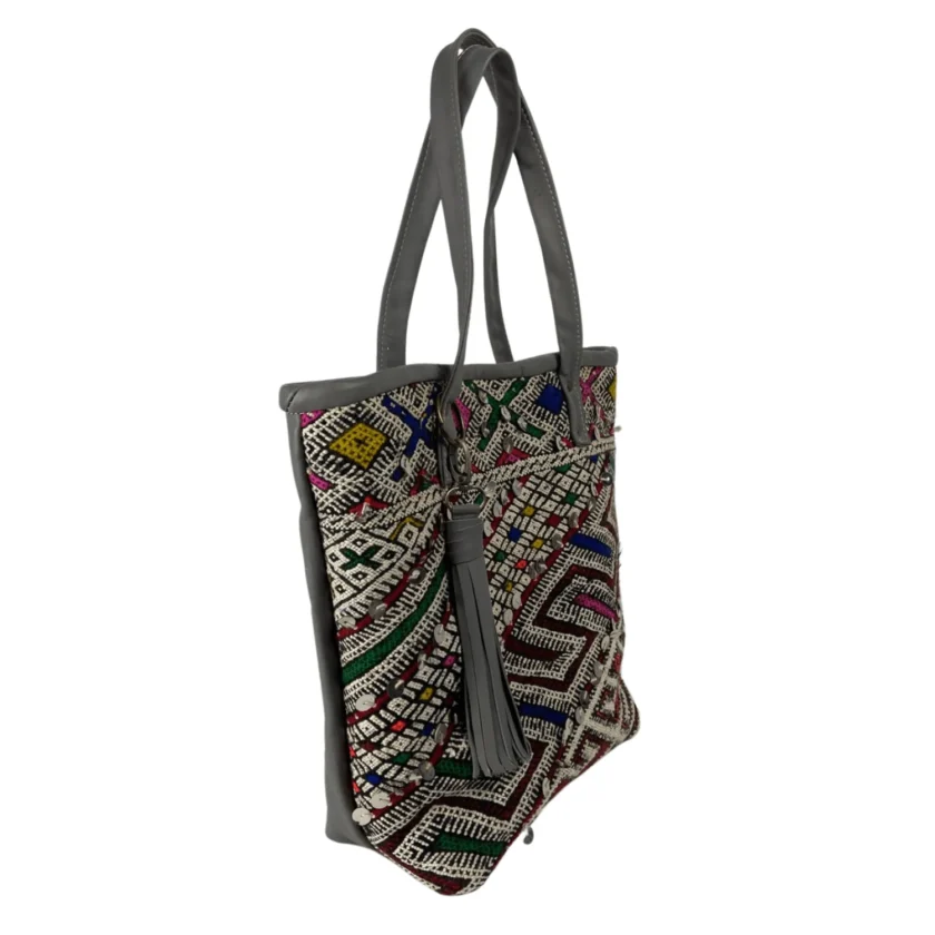 Exclusive Handmade Moroccan Leather & Wool Handbag – Only One Copy - Image 2