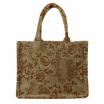 Cotton Carpet Handbag with Zipper – Modern Stylish  Handcrafted