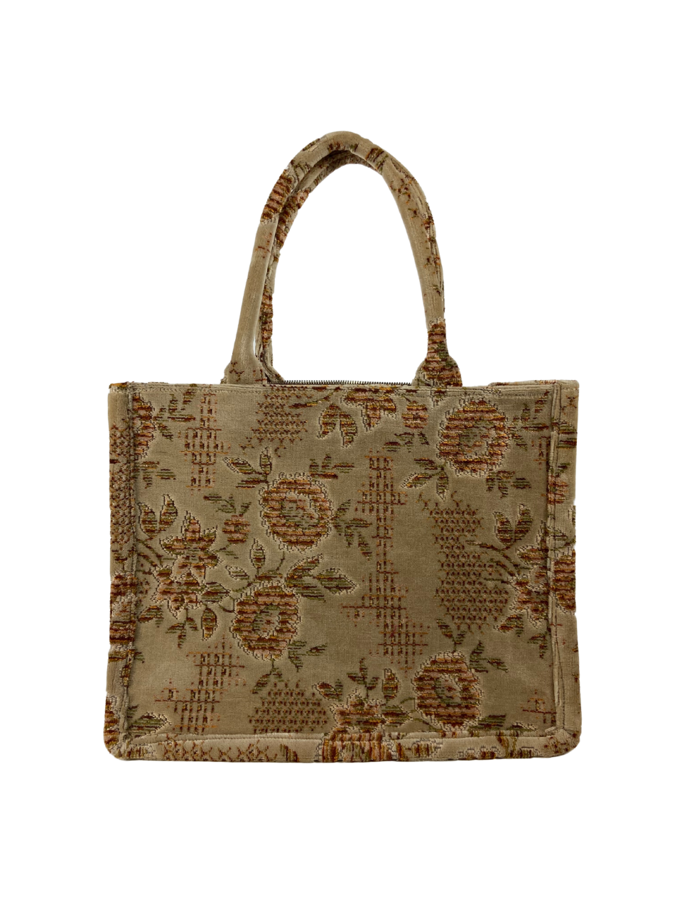 Cotton Carpet Handbag with Zipper – Modern Stylish Handcrafted