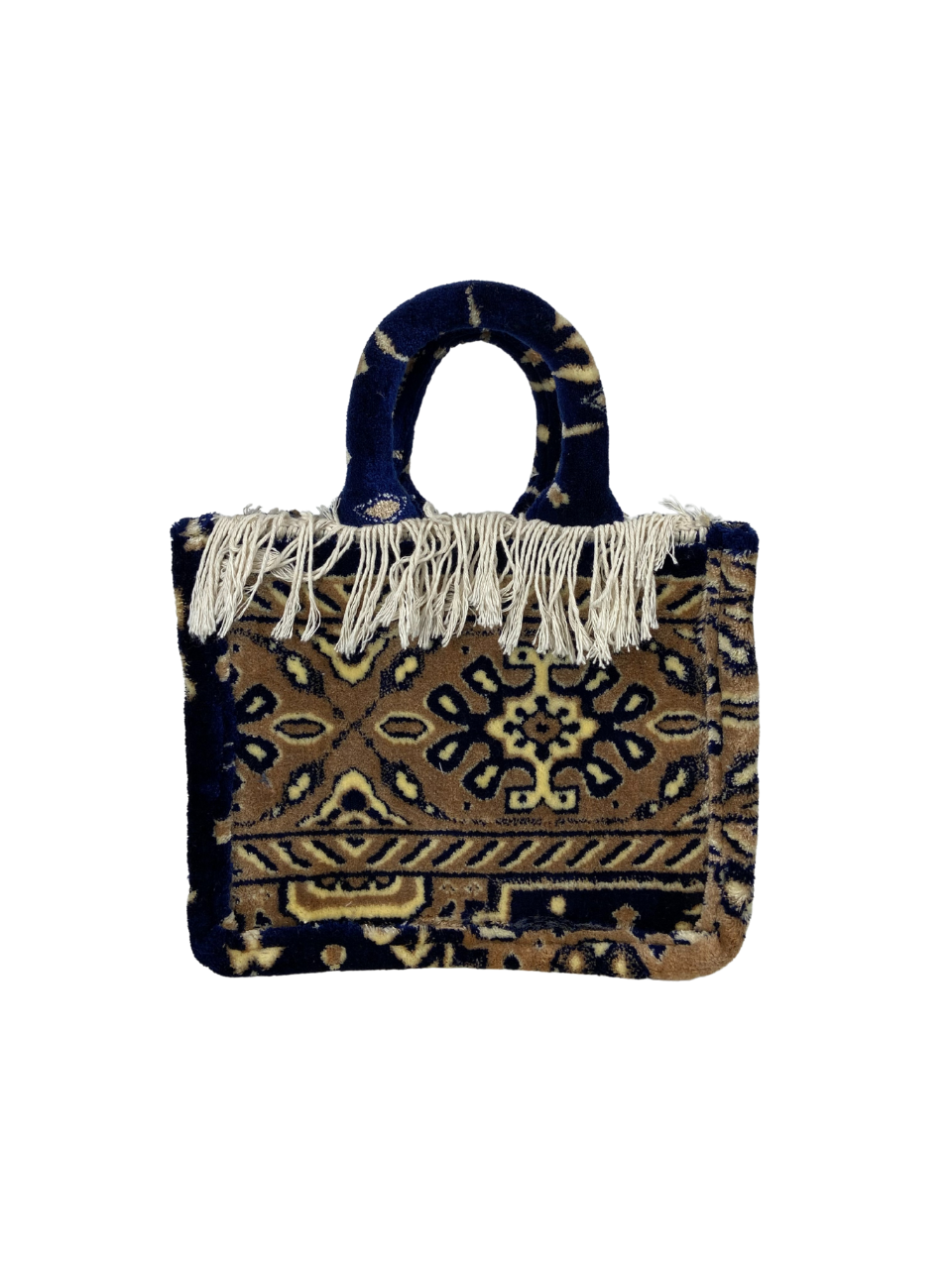 One-of-a-Kind Rug Fabric Handbag – Handmade & Unique