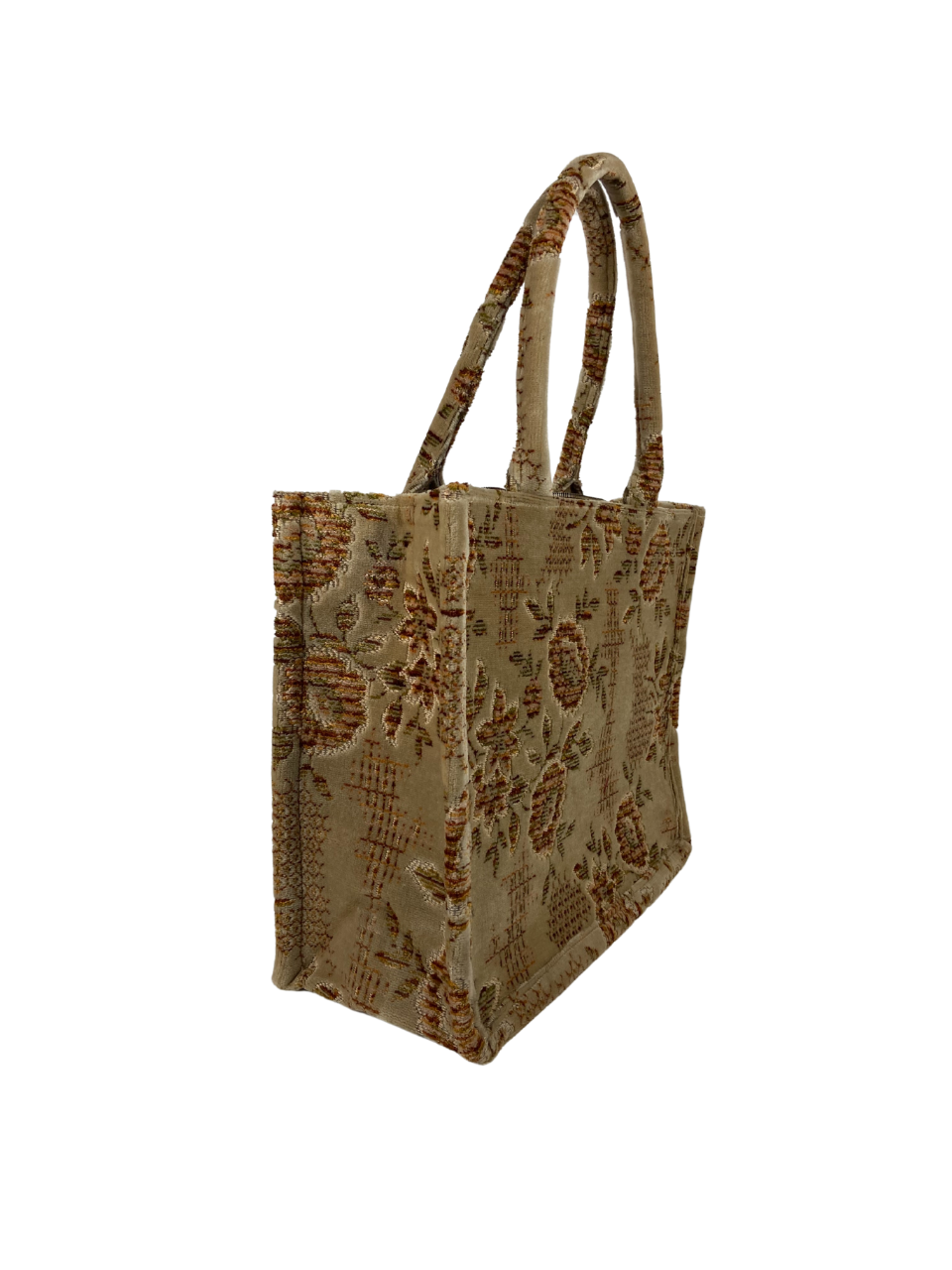 Cotton Carpet Handbag with Zipper – Modern Stylish Handcrafted - Image 2